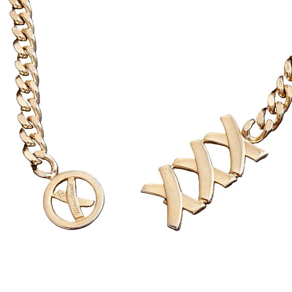 Paloma Picasso Vintage Gold-Tone X Heavy Chain Belt - One Size main image 3